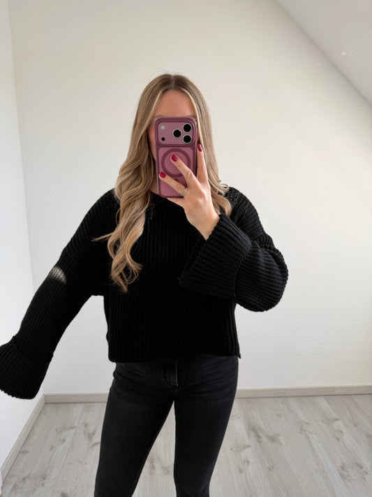 Kurzer Schlitzpullover (versch. Farben)