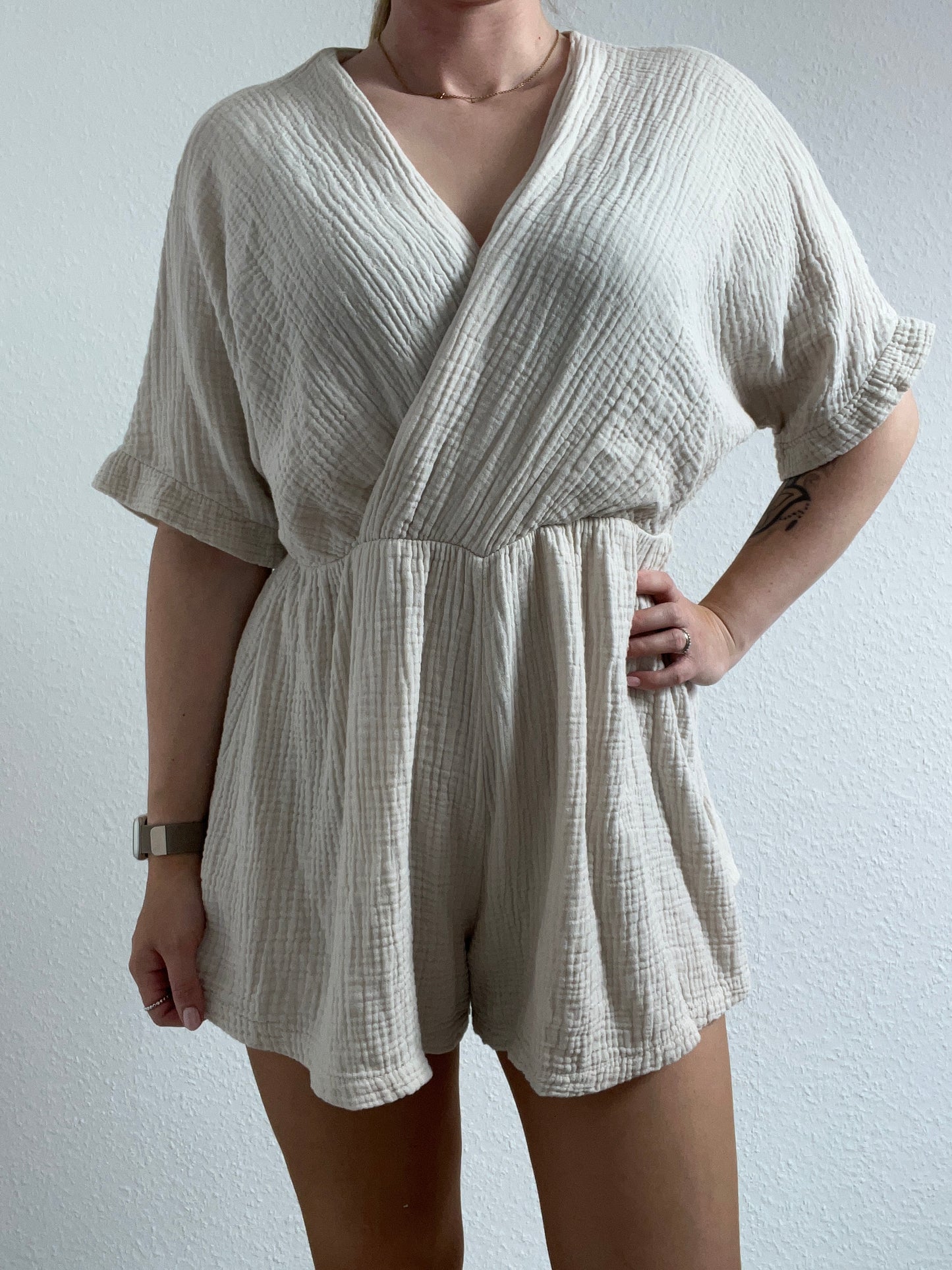 TSHIRTARM MUSSELINJUMPSUIT VERSCH. FARBEN