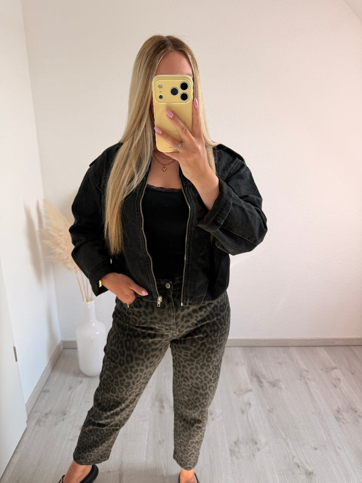 ZIPPER JEANSJACKE