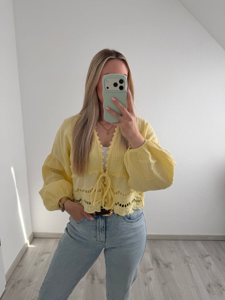 MUSSELINSPITZENBLUSE