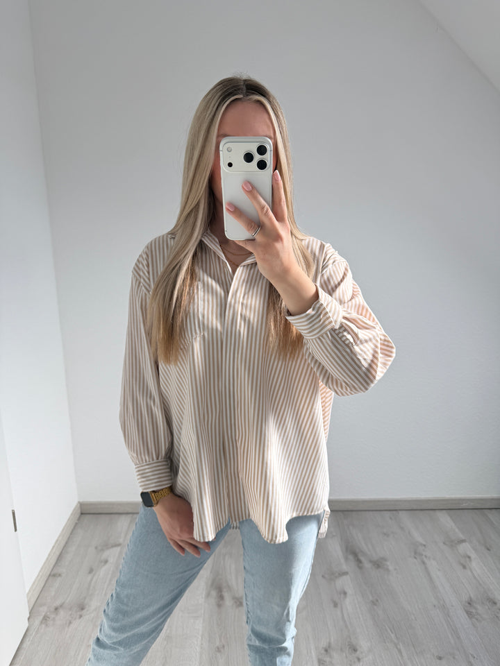 STREIFENBLUSE „BONJOUR“