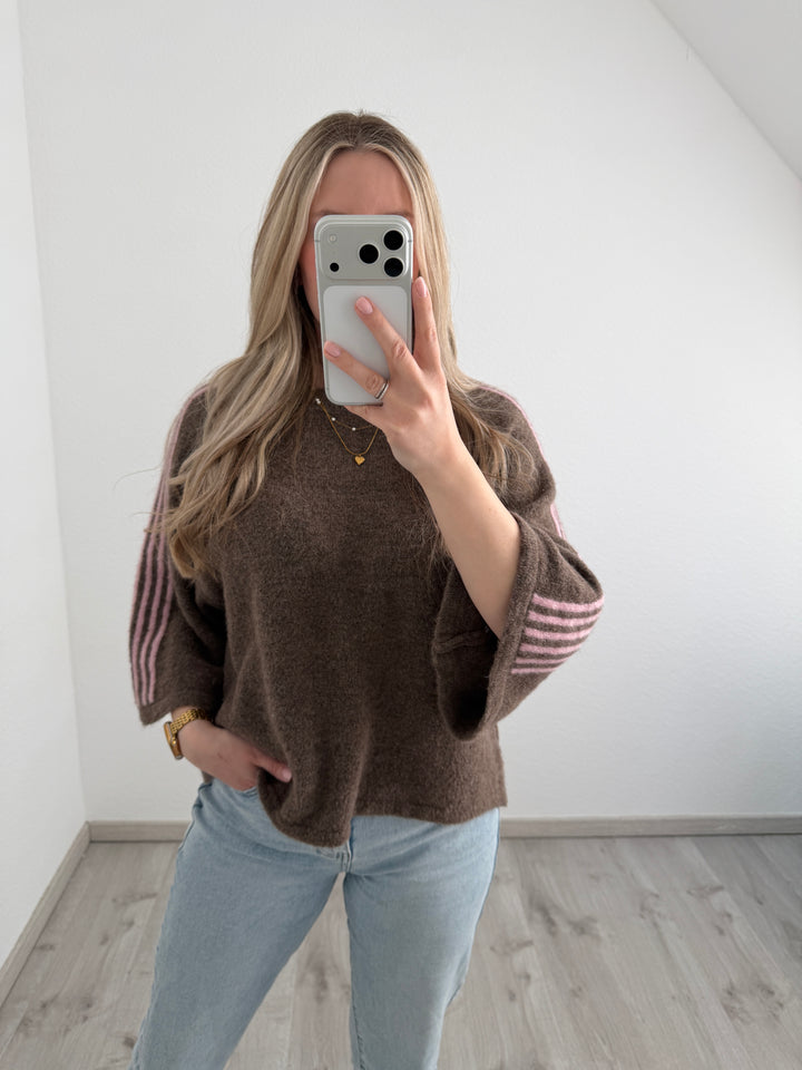 KURZARMPULLOVER MIT STREIFEN