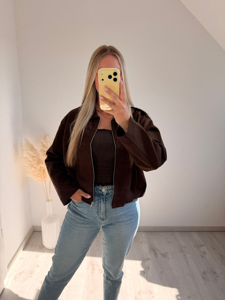 ZIPPER JEANSJACKE