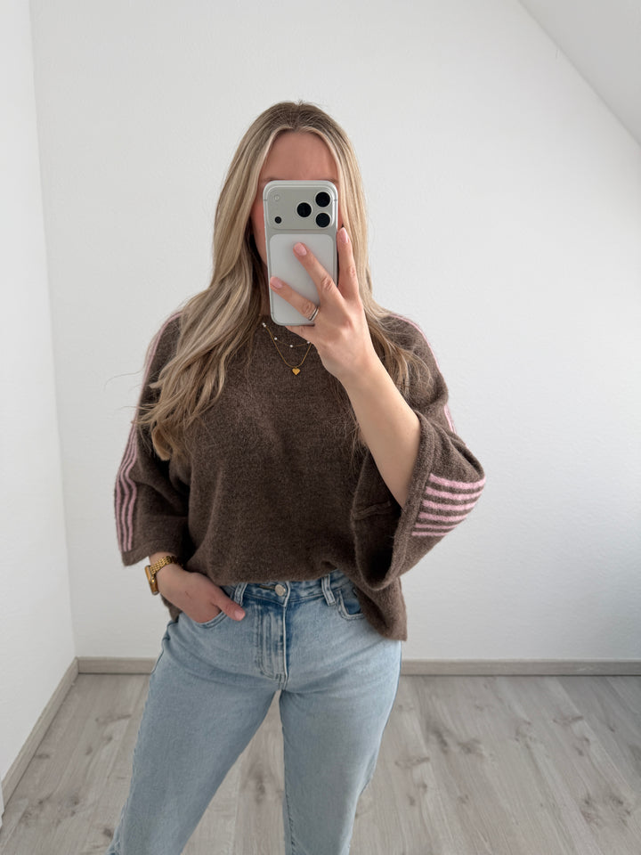 KURZARMPULLOVER MIT STREIFEN