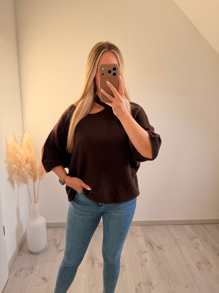ALPAKAPULLOVER MIT CUT OUT