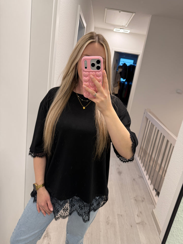 Tshirt mit Spitzendetails