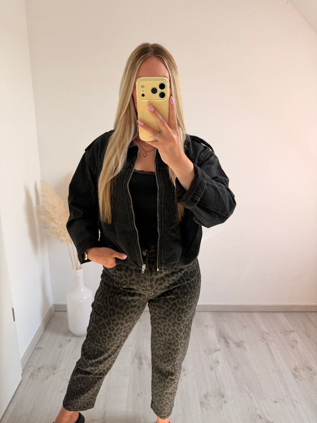 ZIPPER JEANSJACKE