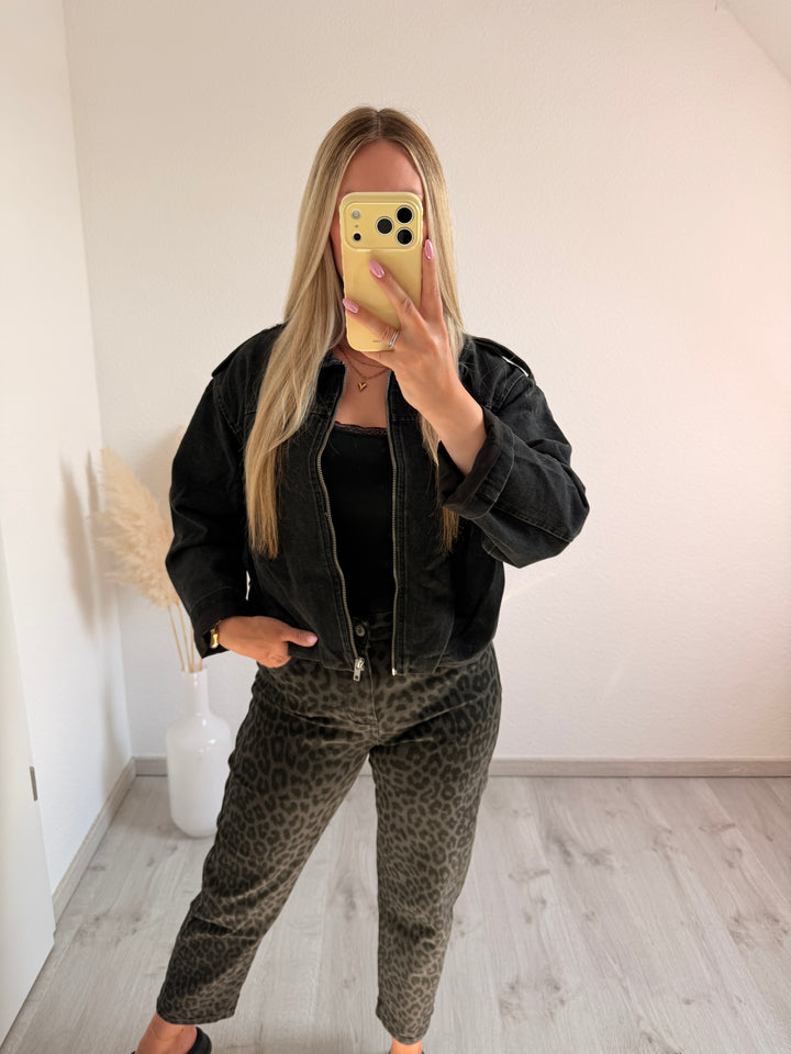 ZIPPER JEANSJACKE