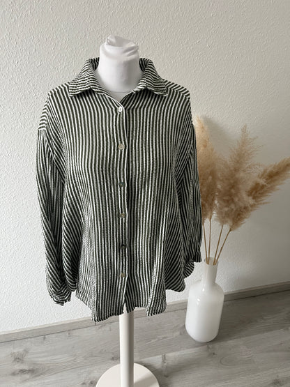 GESTREIFTE MUSSELINBLUSE