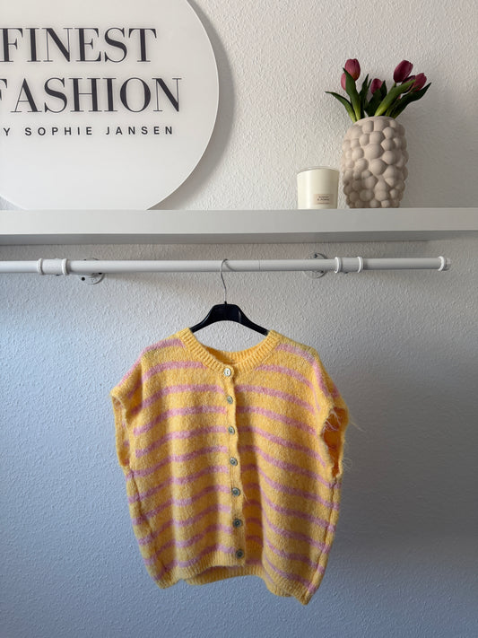 Gestreifte Strickweste (versch. Farben)