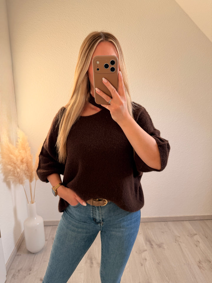ALPAKAPULLOVER MIT CUT OUT
