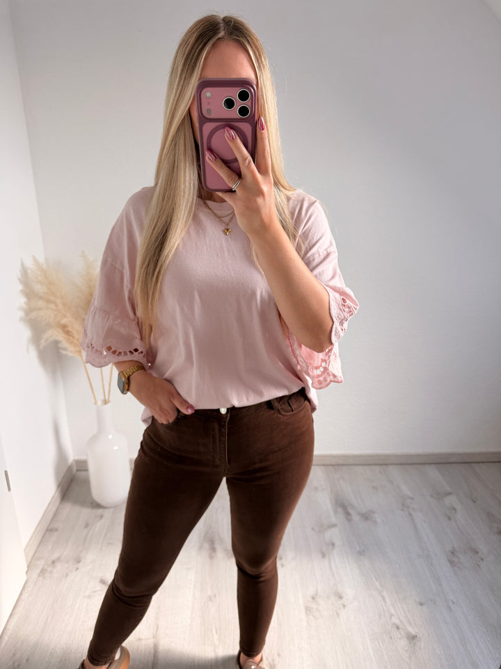BRAUNE SKINNY JEANS