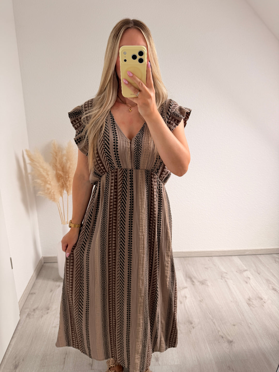 BOHO MUSSELINMAXIKLEID