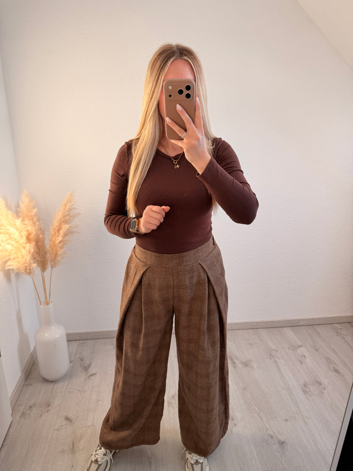 KARIERTE BUNDFALTENHOSE