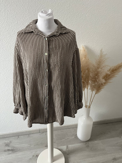 GESTREIFTE MUSSELINBLUSE