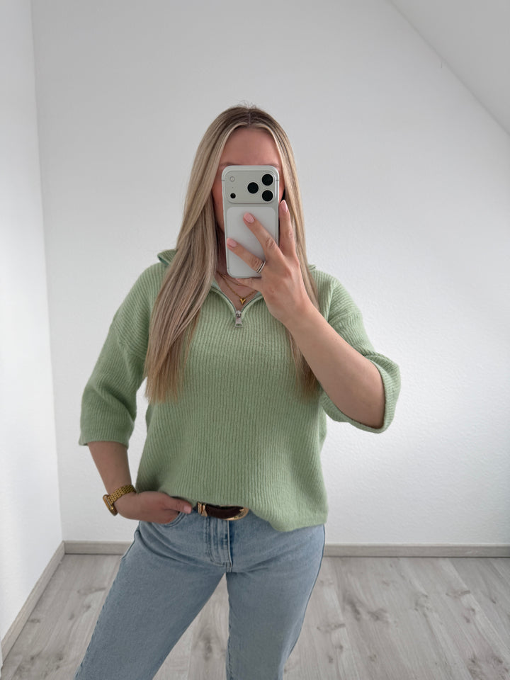 ZIPPER KURZARMSHIRT