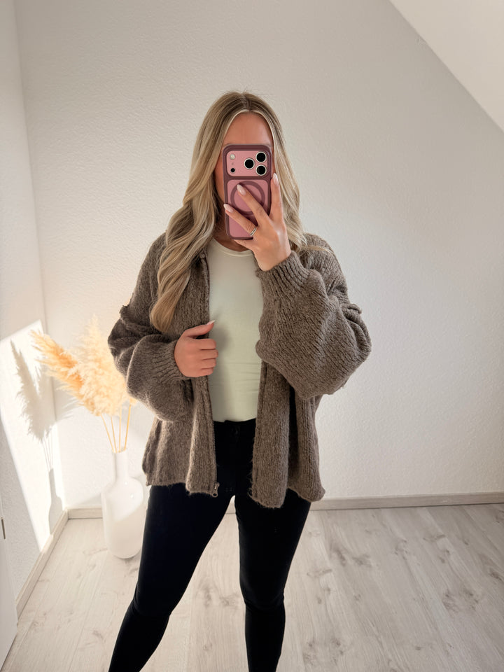 ZIPPERSTRICKJACKE MARA