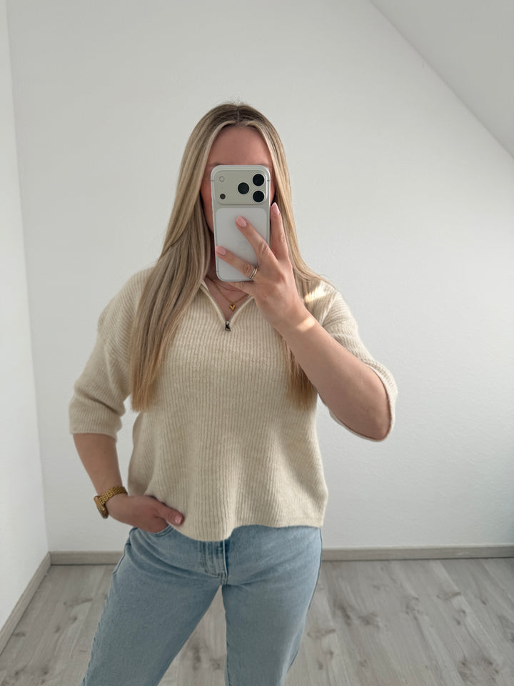 ZIPPER KURZARMSHIRT