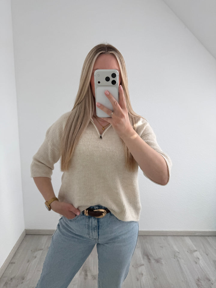 ZIPPER KURZARMSHIRT