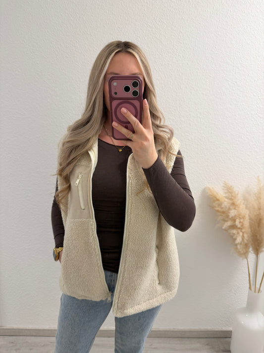 Teddyweste mit Zipper